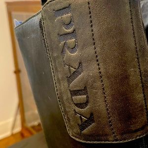 Authentic Prada Black Leather Boots